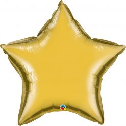 36″ / 91cm Solid Colour Star Metallic Gold Qualatex #36498