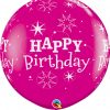 3' / 91cm Birthday Sparkle-A-Round Wild Berry Qualatex #43648-1