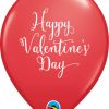 11" / 28cm Happy Valentine's Day Script Red Qualatex #48206-1