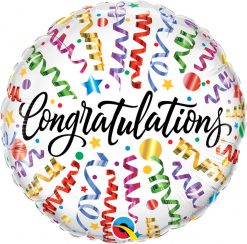 18″ / 46cm Congratulations Streamers Qualatex #55812