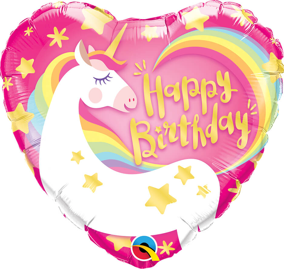 18″ / 46cm Birthday Magical Unicorn Qualatex #57319