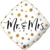 18" / 46cm Mr. & Mrs. Gold Dots Qualatex #57334