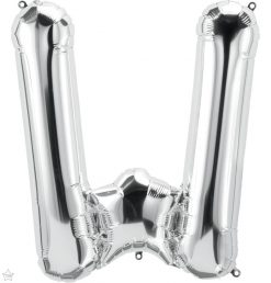 34" / 86cm Silver Letter W North Star Balloons #58982