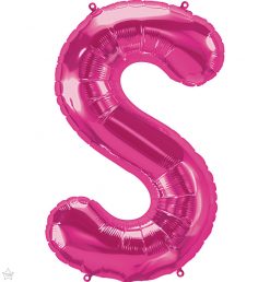 34" / 86cm Magenta Letter S North Star Balloons #59640