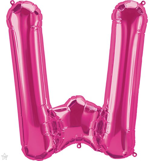 34" / 86cm Magenta Letter W North Star Balloons #59648