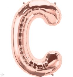 34" / 86cm Rose Gold Letter C North Star Balloons #59846