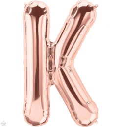 34" / 86cm Rose Gold Letter K North Star Balloons #59862