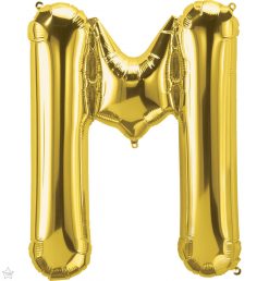 34" / 86cm Gold Letter M North Star Balloons #59936