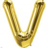 34" / 86cm Gold Letter V North Star Balloons #59954