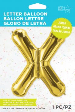 34" / 86cm Gold Letter X North Star Balloons #59958