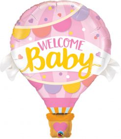 42″ / 106cm Welcome Baby Pink Balloon Qualatex #78656