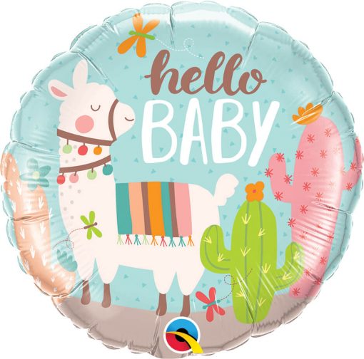 18″ / 46cm Hello Baby Llama Qualatex #78689