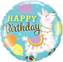 18″ / 46cm Birthday Llama Qualatex #85905