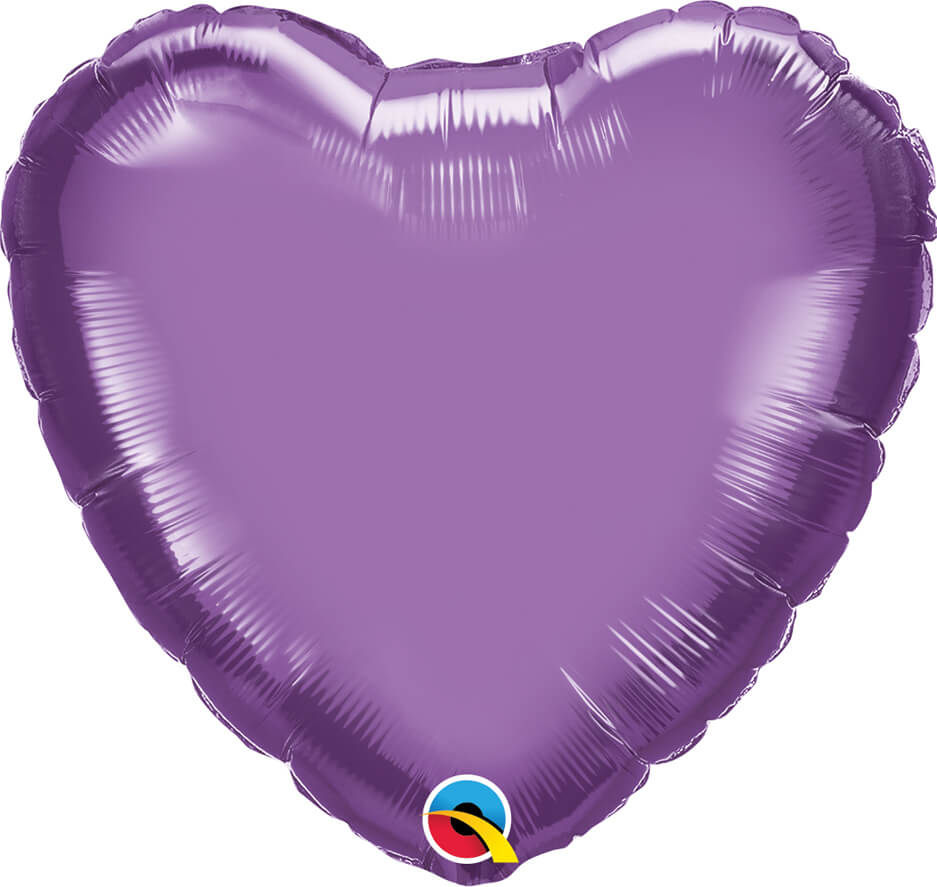 18″ / 46cm Heart Chrome® Purple Qualatex #90048