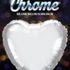 18″ / 46cm Heart Chrome® Silver Qualatex #90034