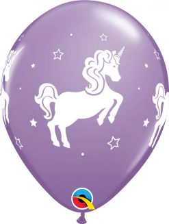 11" / 28cm Whimsical Unicorn Asst of Spring Lilac, Caribbean Blue, Rose Qualatex #98220-1