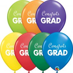 11" / 28cm Simply Congrats Grad Carnival Asst Qualatex #11245-1