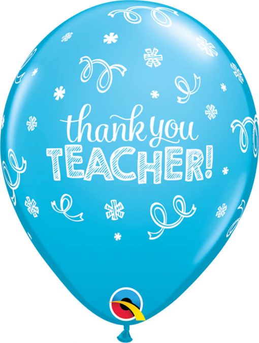 11" / 28cm Thank You Teacher Tropical Asst Qualatex #13951-1