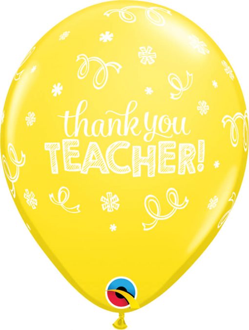 11" / 28cm Thank You Teacher Tropical Asst Qualatex #13951-1