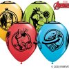 11" / 28cm MARVEL'S Avengers Assemble™ Assot of Red, Lime Green, Goldenrod, Robin's Egg Blue Qualatex #18673-1