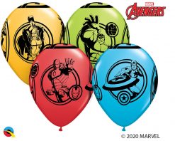 11" / 28cm MARVEL'S Avengers Assemble™ Assot of Red, Lime Green, Goldenrod, Robin's Egg Blue Qualatex #18673-1