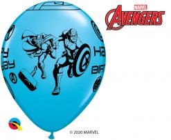 11" / 28cm MARVEL'S Avengers Assemble™ Birthday Assot of Red, Lime Green, Goldenrod, Robin's Egg Blue Qualatex #18674-1