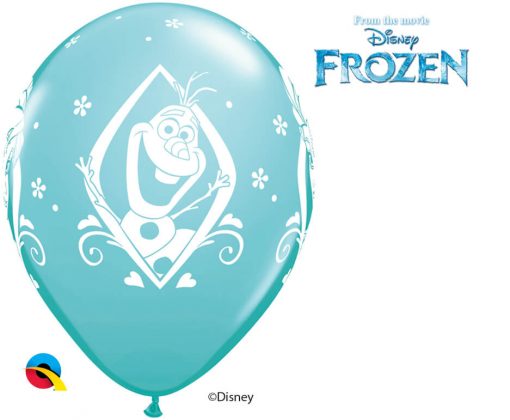 11" / 28cm Disney Frozen Birthday Asst of Wild Berry, Purple Violet, Caribbean Blue, Robin's Egg Blue Qualatex #18676-1