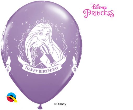 11" / 28cm Disney Princess Birthday Asst of Wild Berry, Pink, Spring Lilac Qualatex #18684-1