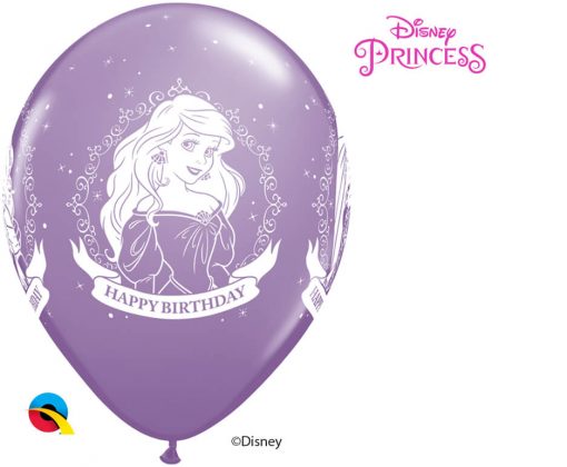 11" / 28cm Disney Princess Birthday Asst of Wild Berry, Pink, Spring Lilac Qualatex #18684-1