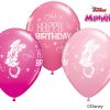 11" / 28cm Disney Minnie Mouse Birthday Asst of Wild Berry, Pink, Rose Qualatex #18686-1