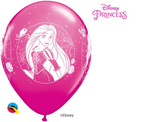 12" / 30cm 6szt Disney Princess Cameos Asst of Wild Berry, Pink, Spring Lilac Qualatex #19229