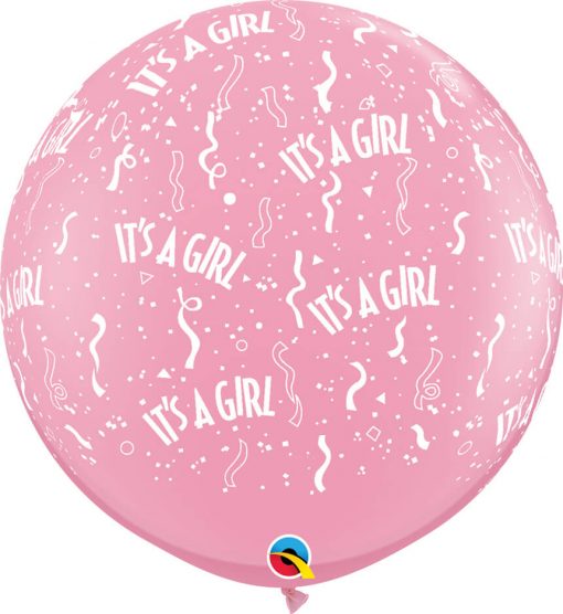 3' / 91cm It's A Boy-A-Round Pink Qualatex #29166-1