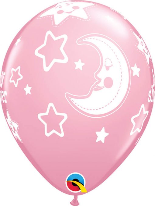 11" / 28cm Baby Shower Moon & Stars Qualatex #36982-1