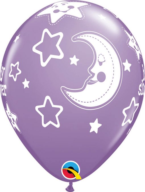 11" / 28cm Baby Shower Moon & Stars Qualatex #36982-1