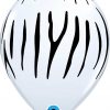 11" / 28cm Zebra Stripes White Qualatex #37044-1