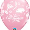 11" / 28cm Communion Symbols Pink Qualatex #44879-1