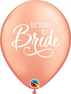 11" / 28cm Team Bride Rose Gold Qualatex #90955-1