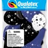 11" / 28cm 6szt Celestial Fun Asst of Navy, Onyx Black Qualatex #91145