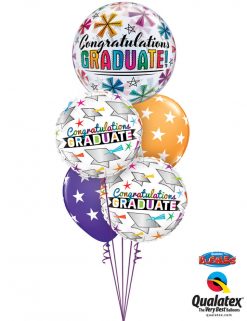 Bukiet 967 Shimmering Graduation Stars Qualatex #47364 47520-2 37052-2