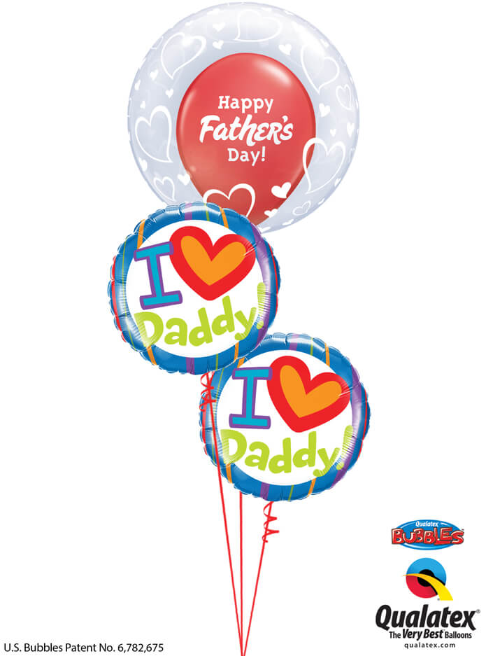 Bukiet 995 Hearts For Dad Qualatex #29505 55821-2 24362-1