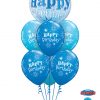 Bukiet 1017 Blue Starburst Birthday Qualatex #48433 38858-6