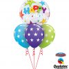 Bukiet 1074 Brilliant Stars Birthday Bubble Qualatex #23595 37052-3