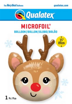 35″ / 89cm Red-Nosed Reindeer Qualatex #14976