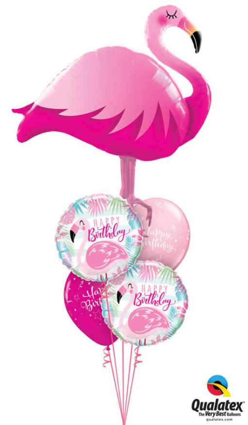 Bukiet 1180 Pink Flamingo Birthday Qualatex #57807 57274-2 25588-2