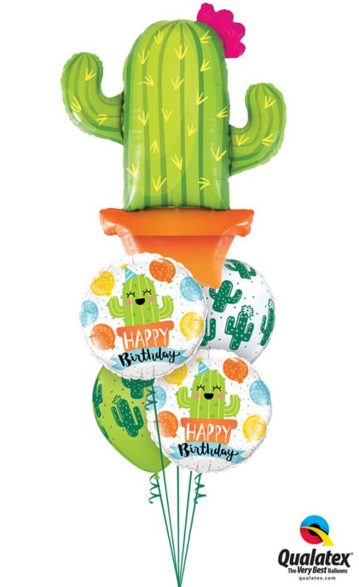 Bukiet 1201 Little Cacti Birthday Guy Qualatex #78652 78664-2 80570-2