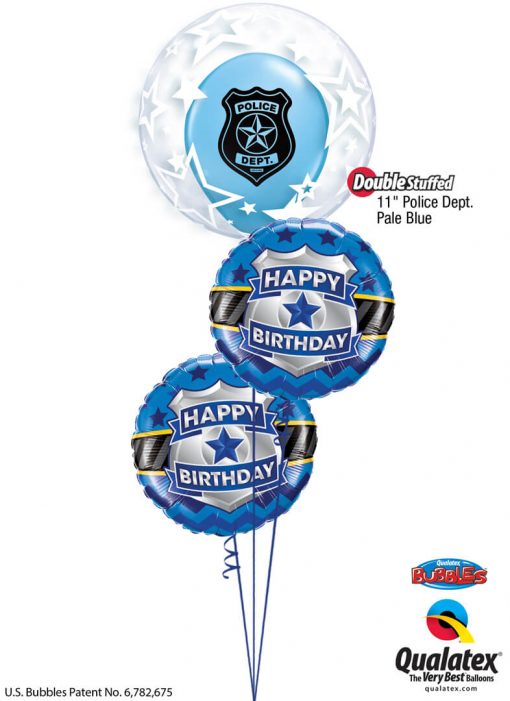 Bukiet 1259 Police Dept. Happy Birthday Qualatex #42671 85909-2 86592