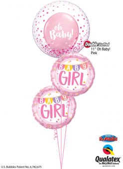 Bukiet 1240 "Oh, Baby!" Pink Confetti Qualatex #57790 85851-2 58117