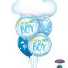 Bukiet 1236 Welcome Baby Boy Hot Air Balloon Qualatex #78654 85901-2 86560-2