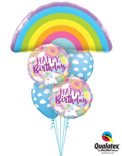 Bukiet 1265 Birthday Rainbows & Unicorns Qualatex #78556 88010-2 53436-2