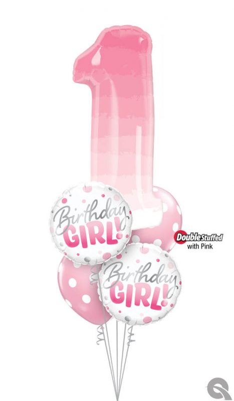 Bukiet 1578 Little Miss ONEderful! Qualatex #13260 18877-2 81680-2 43766-2